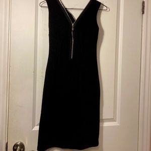 Joseph Ribkoff Sleeveless Black Zipper Dress, US Size 2
